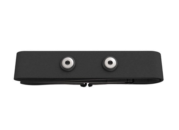 Wahoo TRACKR HR Strap, wider frame of the strap and its two snap studs