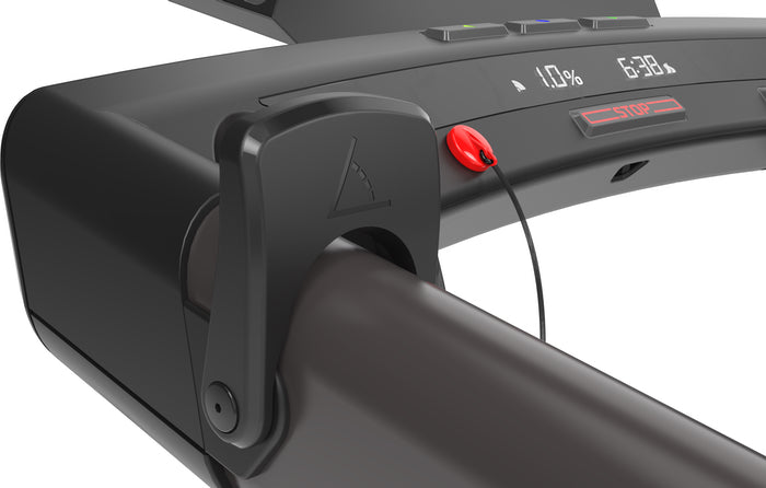 Wahoo KICKR RUN, left paddle controller with red safety clip and cord