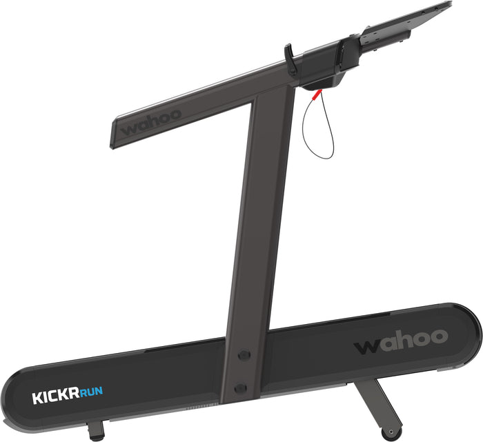 Wahoo KICKR RUN, treadmill from the right with the deck raised at full incline