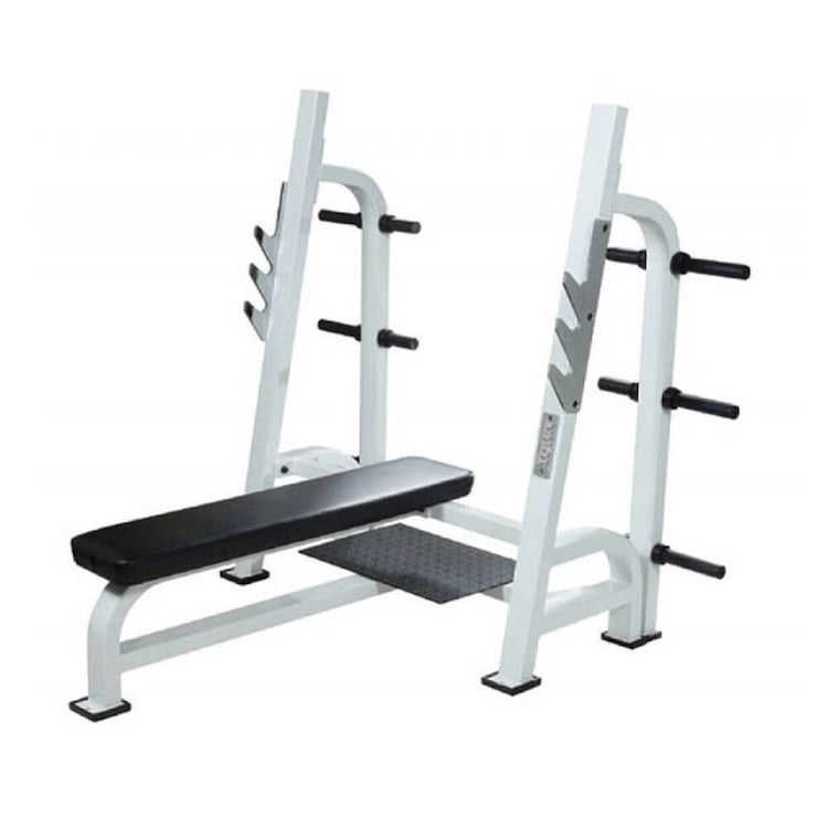York Barbell STS Olympic Flat Bench w/ Gun Racks