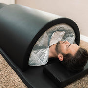 1Love Luxor ZERO XL Sauna Dome Man Lying Down