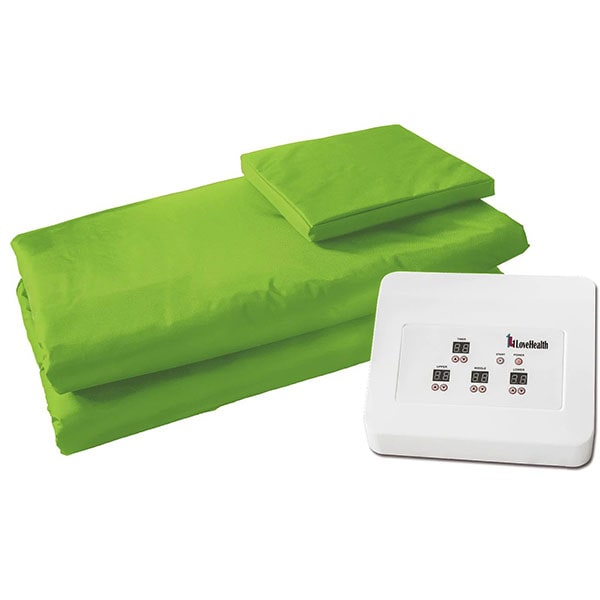 1Love PREMIUM ZERO Sauna Blanket Top Side View Green