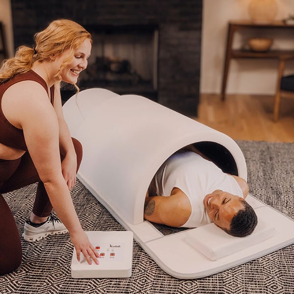 1Love Premium ZERO XL Sauna Dome Man Lying Down