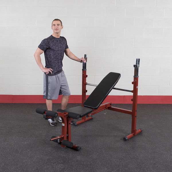 Best Fitness BFOB10 Olympic Bench With Leg Developer Front View