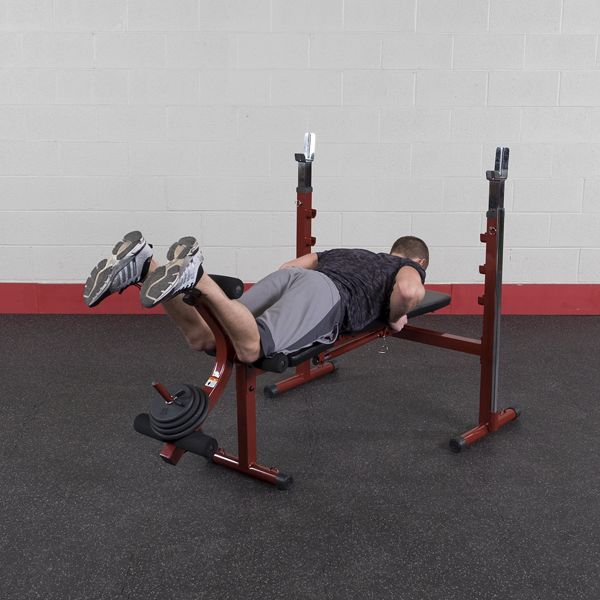 Best Fitness BFOB10 Olympic Bench With Leg Developer Leg Curl