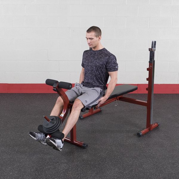 Best Fitness BFOB10 Olympic Bench With Leg Developer Leg Extension