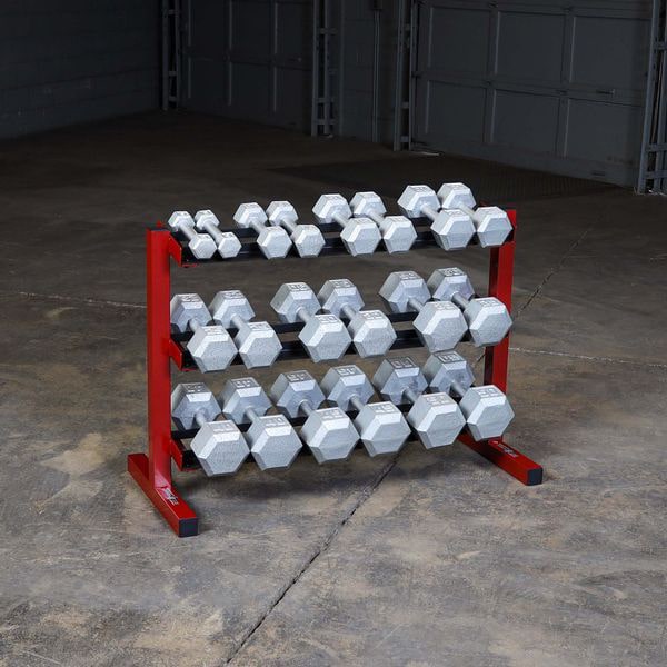 Best Fitness Dumbbell Rack 3D View With Dumbbells