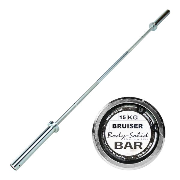 Body-Solid 15 kg HIIT Olympic Bar (Zinc) 3D View
