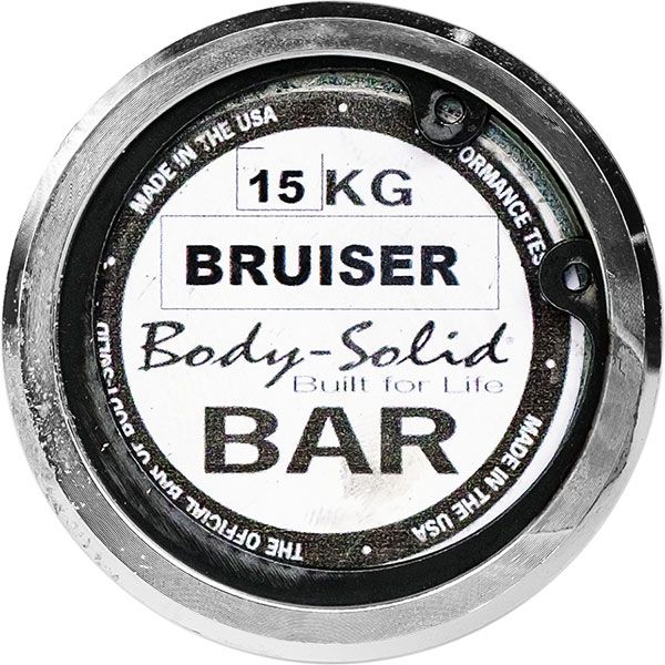 Body-Solid 15 kg HIIT Olympic Bar (Zinc) End Cap
