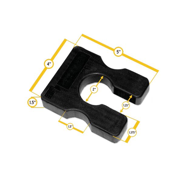 Body-Solid 2.5 lb Weight Stack Adapter Plate Dimensions
