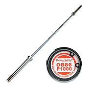 Body-Solid 7' Olympic Power Bar (Chrome) 3D View