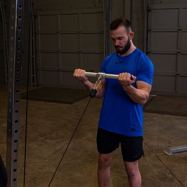 Body-Solid Aluminum Revolving Straight Bar Exercise 1