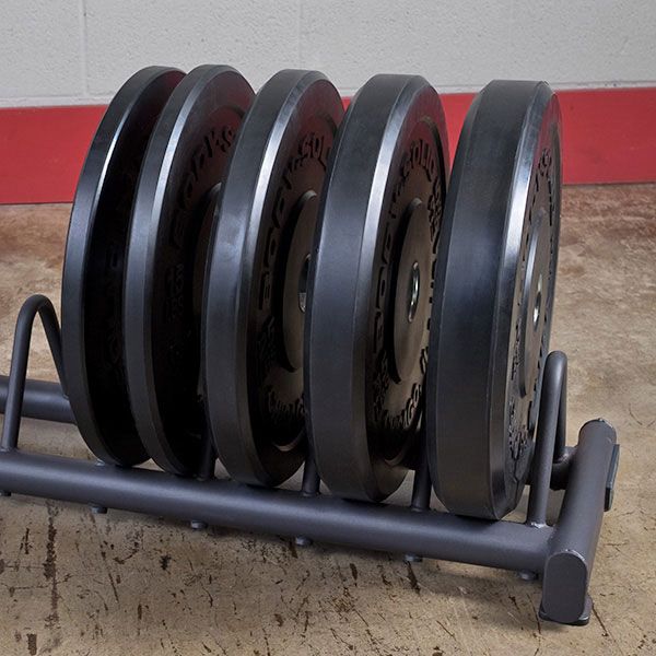 Body-Solid Chicago Extreme Bumper Plates In Stands