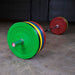 Body-Solid Chicago Extreme Color Bumper Plates On Barbell