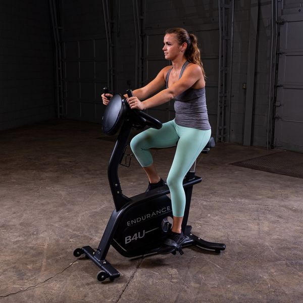 Body-Solid Endurance B4U Upright Bike Facing Left Top Front Side View
