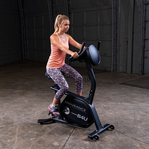 Body-Solid Endurance B4U Upright Bike Facing Right Top Front Side View