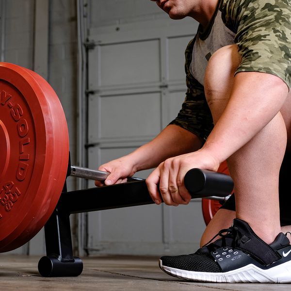 Body-Solid Olympic Bar Jack Setting