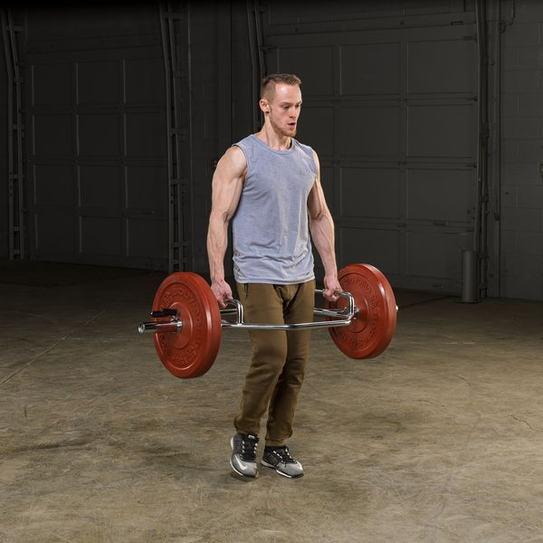 Body-Solid Olympic Shrug Bar (Raised Handles) Exercise 2