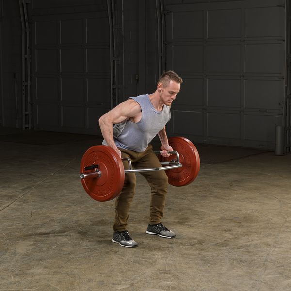 Body-Solid Olympic Shrug Bar (Raised Handles) Exercise 4