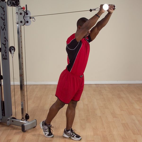 Body-Solid Pro-Grip Tricep Pressdown Bar Exercise 4
