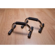 Body-Solid Push Up Bars Front View Top View Floor