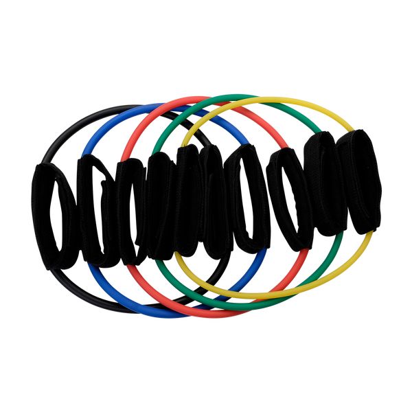 Body-Solid Tools Ankle Cuff Resistance Tubes 5 Pack - Retail Packaging