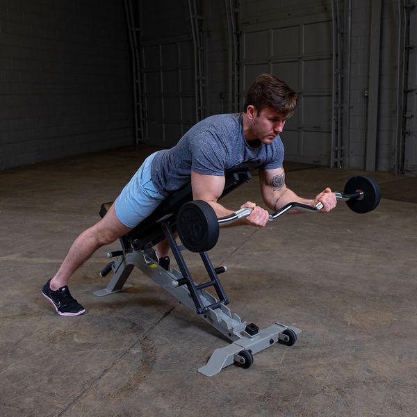 Body-Solid Tools Fixed Weight Ez-Curl Barbells Exercise 6