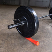 Body-Solid Tools Plate Wedge Top Side View With Barbell