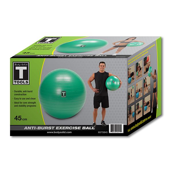 Body-Solid Tools Stability Balls 45cm (Green) Package