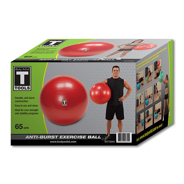 Body-Solid Tools Stability Balls 65cm (Red) Package