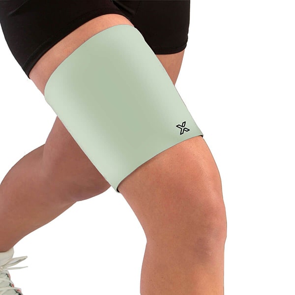 Body Helix Thigh Compression Sleeve Silver