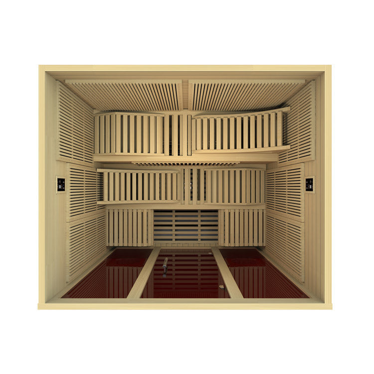 Dynamic Monaco 6-person Ultra Low EMF FAR Infrared Sauna (Canadian Hemlock)