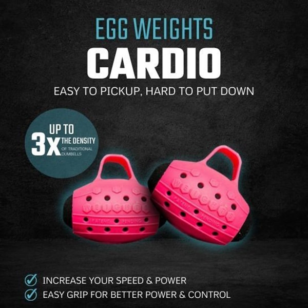 Egg Weights 2Lbs Cardio With Bag Pink