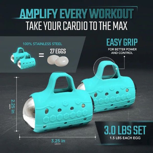 Egg Weights 3Lbs Cardio Max With Bag Robin's Egg Blue