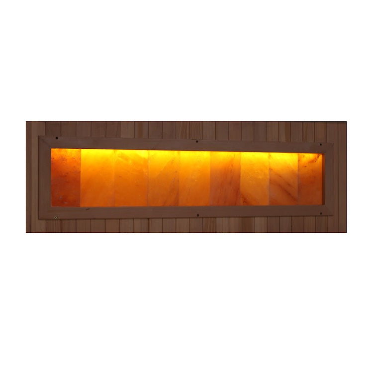 Golden Designs 3-Person "Hotel Edition" Full Spectrum PureTech™ Near Zero EMF FAR Infrared Sauna with Himalayan Salt Bar (Canadian Hemlock)