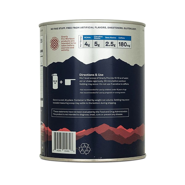 Gnarly Preworkout Mango Back View