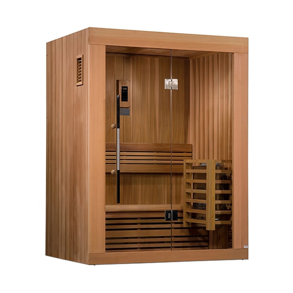 Golden Designs 2 Person Traditional Steam Sauna - Sundsvall Edition Facing Right
