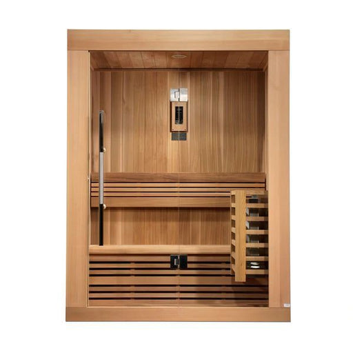 Golden Designs 2 Person Traditional Steam Sauna - Sundsvall Edition Front View