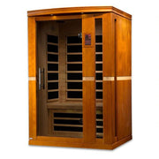 Golden Designs Dynamic 2-person Low EMF FAR Infrared Sauna - Vittoria Edition Facing Left