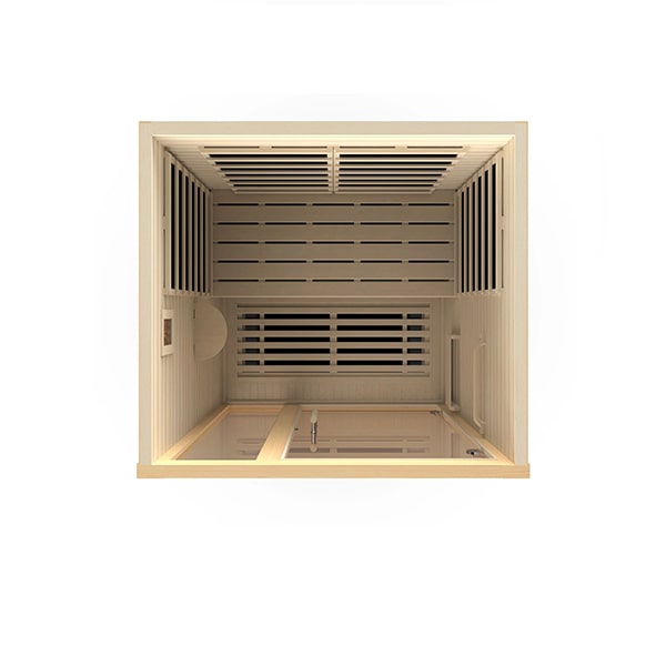 Golden Designs Dynamic 2-person Ultra Low EMF FAR Infrared Sauna - Llumeneres Edition Top View