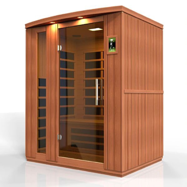 Golden Designs Dynamic 3-person Low EMF FAR Infrared Sauna - Lugano Facing Left