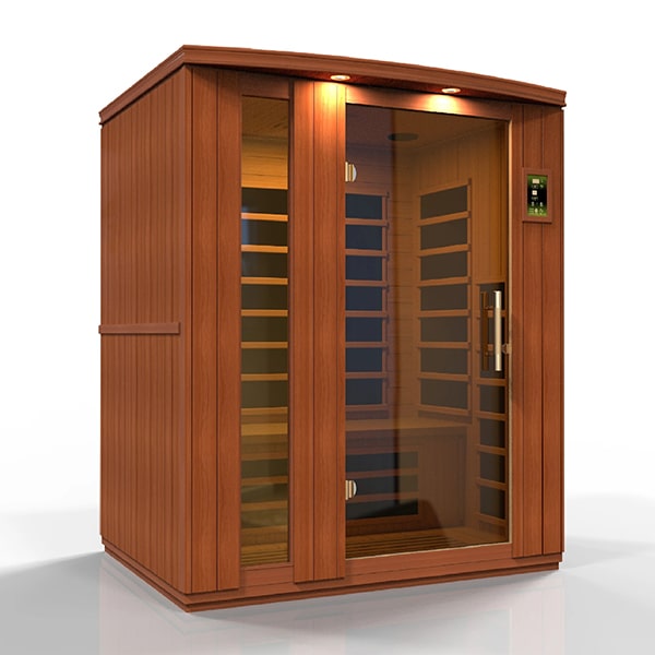 Golden Designs Dynamic 3-person Low EMF FAR Infrared Sauna - Lugano Facing Right