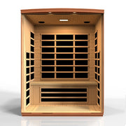 Golden Designs Dynamic 3-person Low EMF FAR Infrared Sauna - Lugano Front View Interior