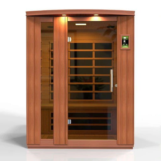 Golden Designs Dynamic 3-person Low EMF FAR Infrared Sauna - Lugano Front View