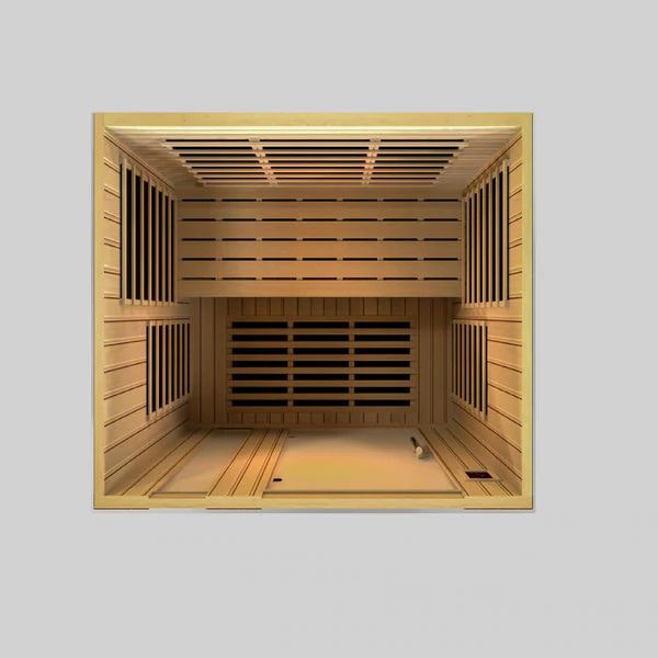 Golden Designs Dynamic 3-person Low EMF FAR Infrared Sauna - Lugano Top View