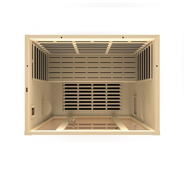 Golden Designs Dynamic 3-person Ultra Low EMF FAR Infrared Sauna - Vila Edition Top View