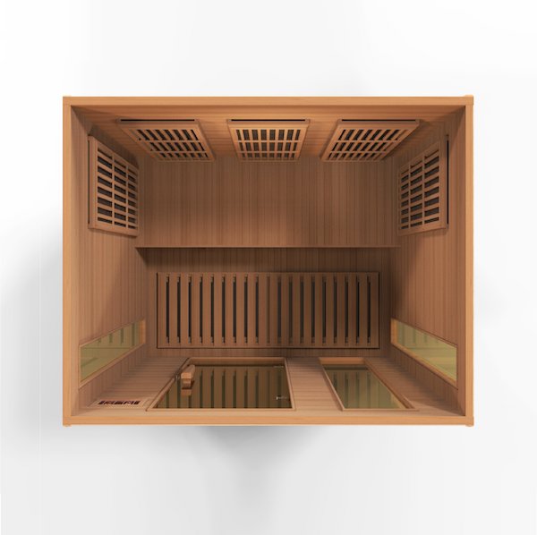 Maxxus 3-Person Low EMF FAR Infrared Sauna (Canadian Red Cedar)
