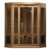 Maxxus 3-Person Corner Low EMF FAR Infrared Sauna (Canadian Hemlock)