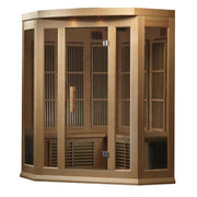 Maxxus 3-Person Corner Low EMF FAR Infrared Sauna (Canadian Hemlock)