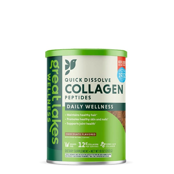 Great Lakes Wellness Daily Wellness Collagen Front View Chocolate